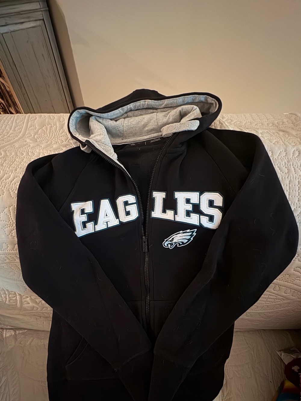 Philadelphia Eagles women’s Black Hooded Zip Jacket